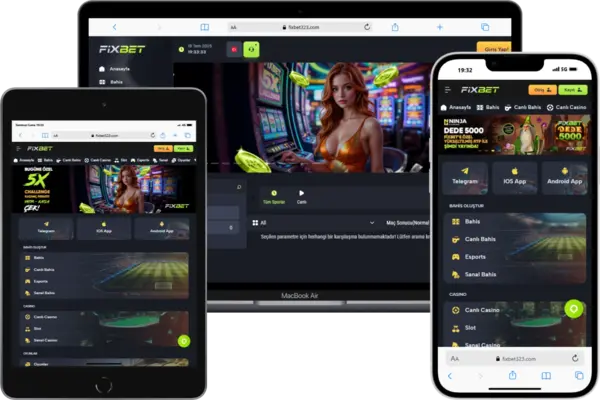 Fixbet Tablet, Masaüstü, Telefon görünümleri